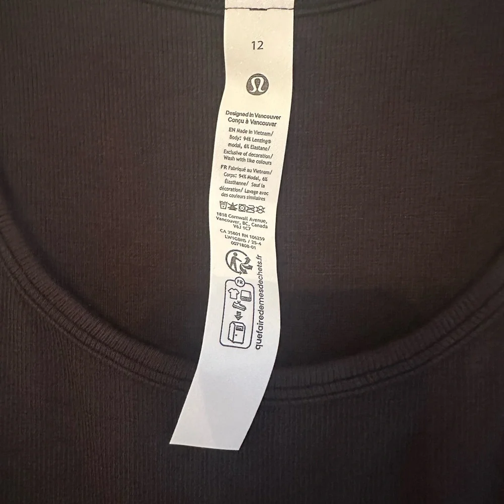 NWT Lululemon Athletica Black Racerback Tank - Picture 5 of 6